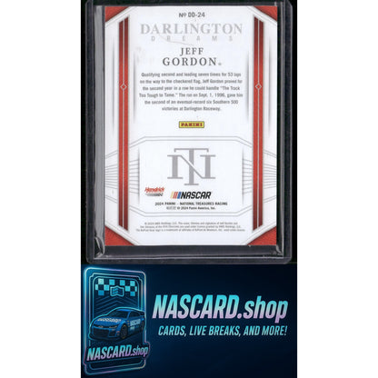 2024 Panini National Treasures #DD-24 Jeff Gordon Darlington Dreams Green #1/5