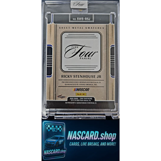 2025 Panini Turn Four Ricky Stenhouse Jr Racing Sheet Metal Swatches Gold #/10