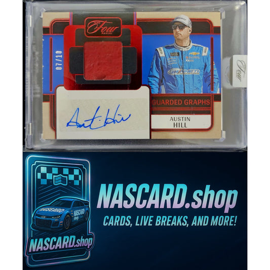 2025 Panini Turn Four #GG-AHL Austin Hill Guarded Graphs Red #/10